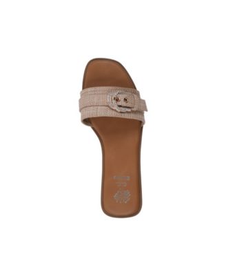 Women's Kenna Embellished Buckle Flat Sandals