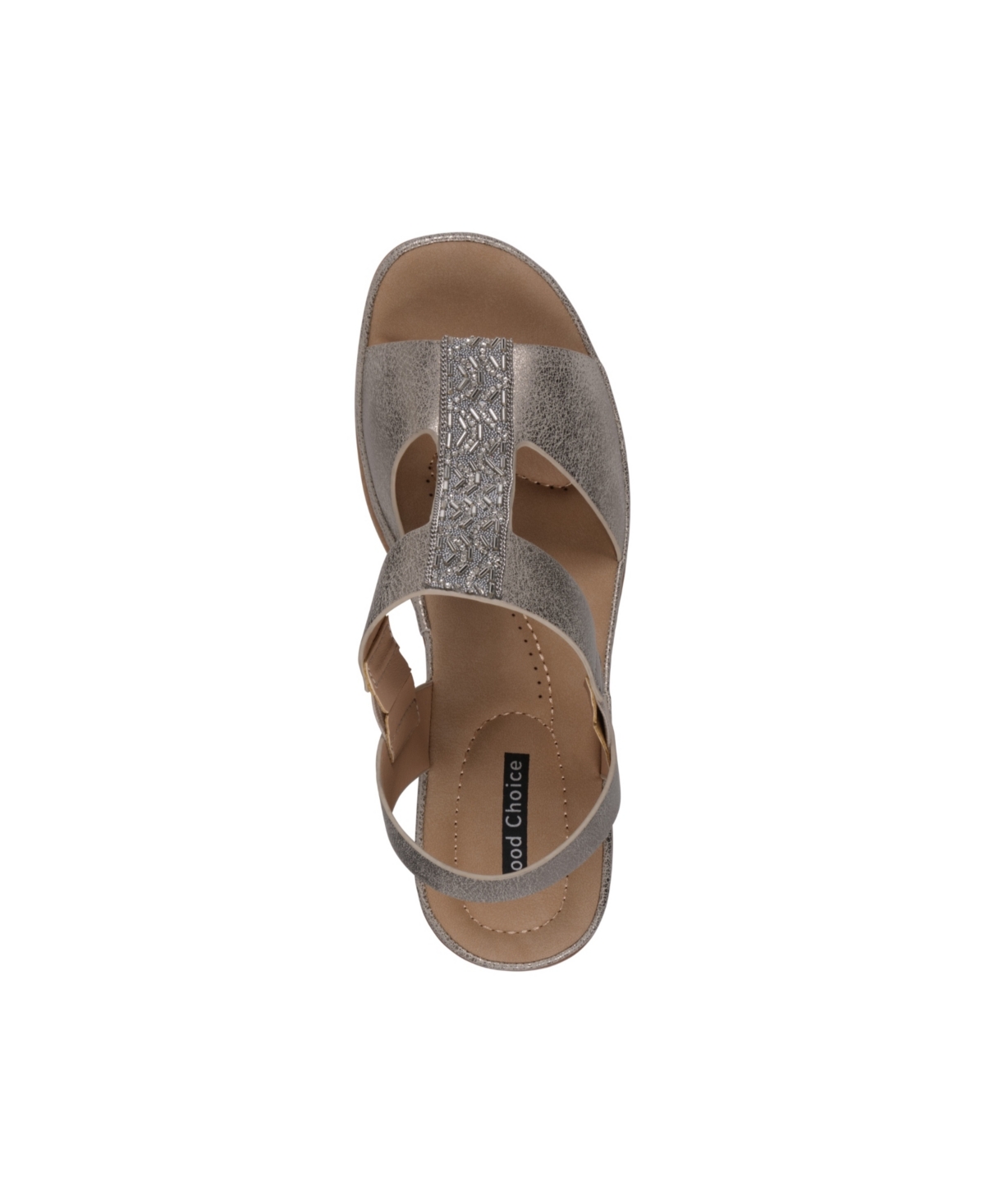 Gc Shoes Elissa Wedge Sandal In Pewter