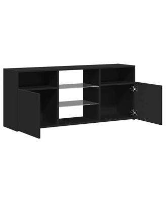 TV Stand with LED Lights Black 47.2"x11.8"x19.7"