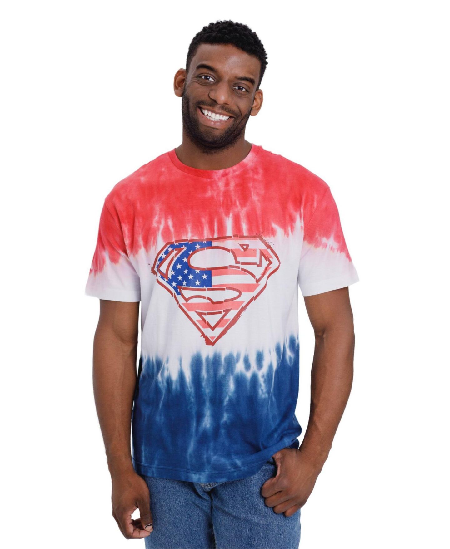 Футболка Justice League Boys Superman July 4th Matching Family, цвет: Красный / Белый — фото 1