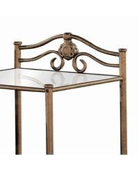 Modern Nightstand with Tempered Glass Top and Dual Storage Shelves