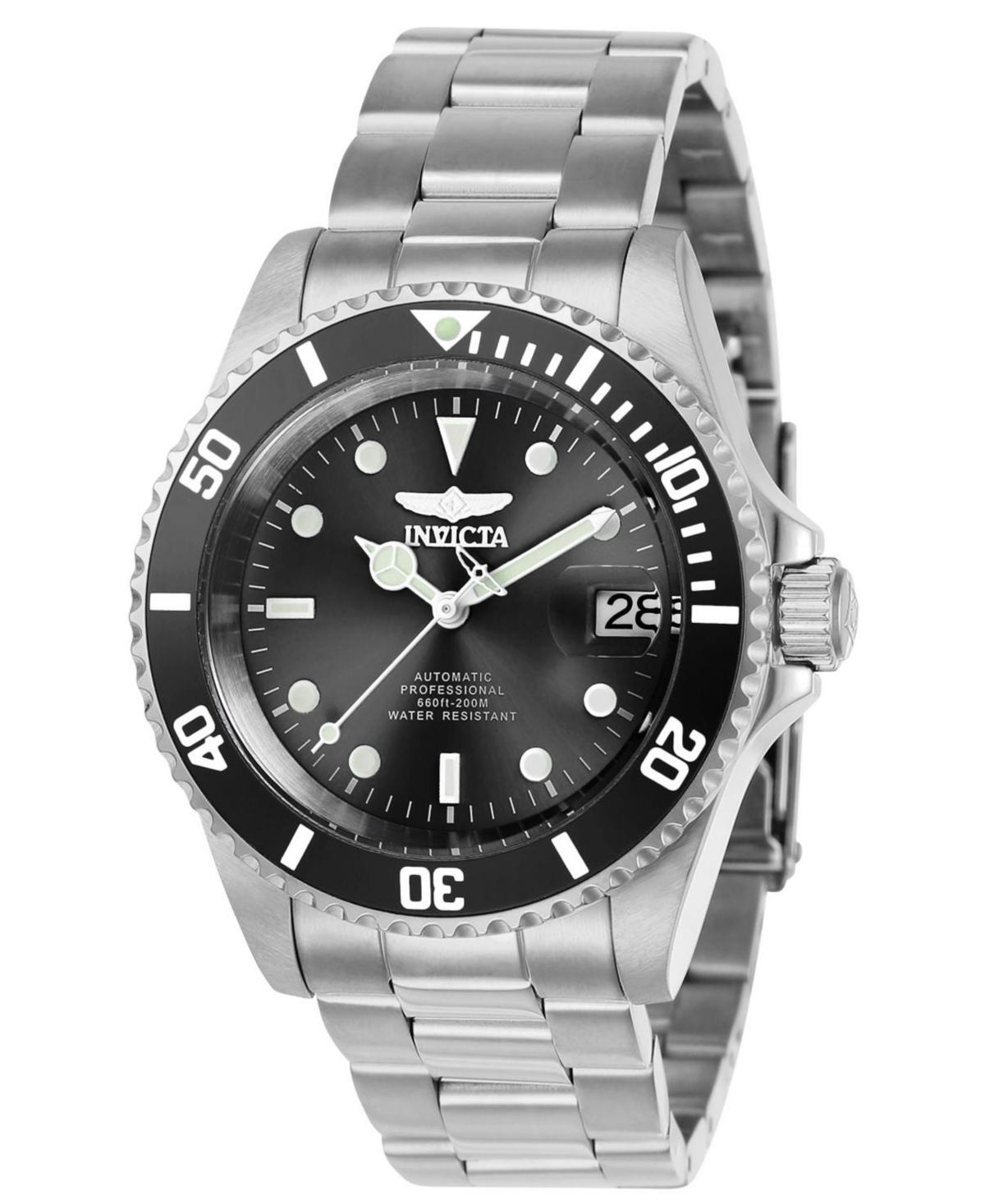 Invicta Men's 24760 Pro Diver Automatic 3 Hand Black Dial Watch
