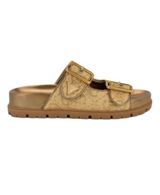 Women's Fasten Double-Buckle Footbed Sandals