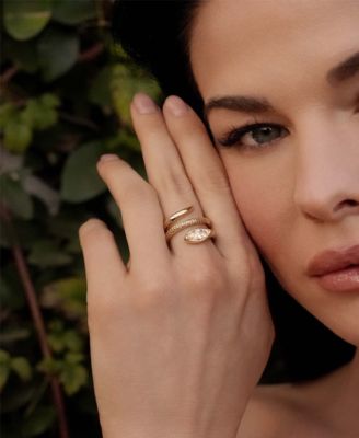 Marquise Crystal Coiled Ring