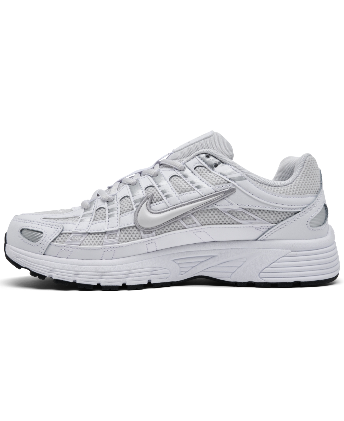 Nike Big Kids' P-6000 Casual Sneakers From Finish Line In Platinum