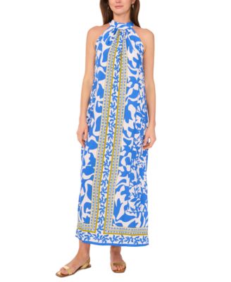 Vince Camuto - Women's Border-Print Sleeveless Maxi Dress