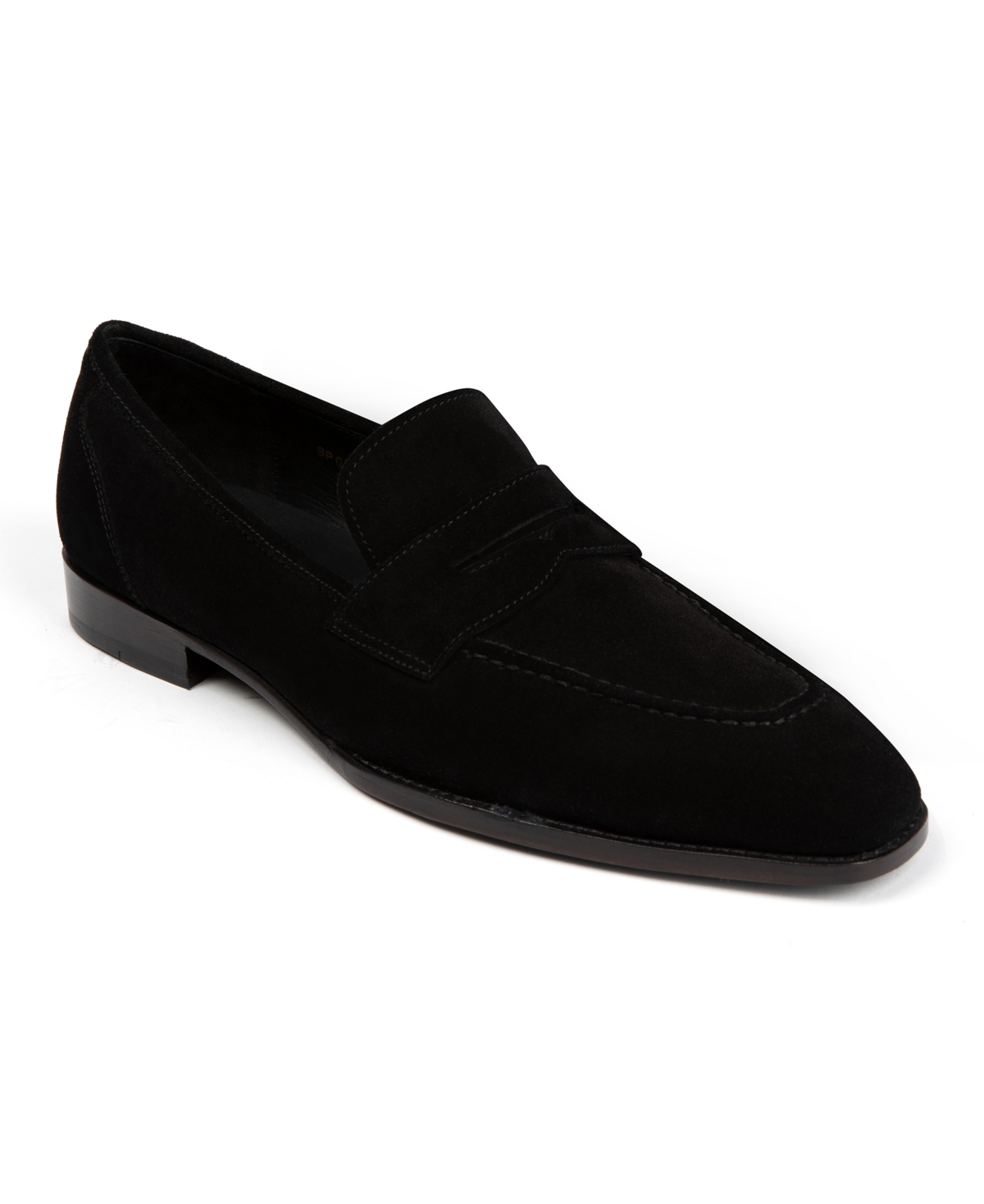 Men's Belmont Leather Penny Loafers - Velvet Noir Black Suede