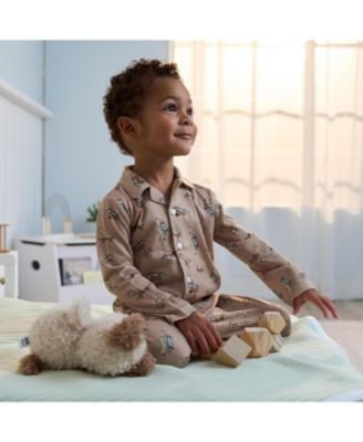 Toddler Boys 2-Piece Button Up Pajama Set