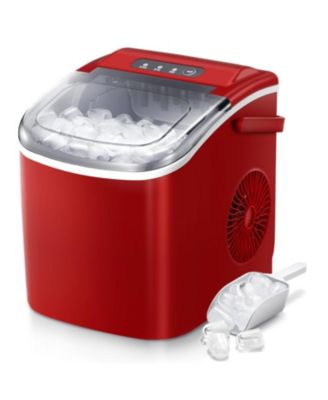 26.5lbs Ice Maker Portable Countertop, 9 Bullet Cubes in 6 Mins, Self-Cleaning