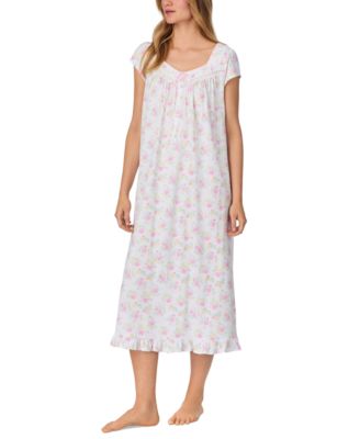 Women's Cotton Cap-Sleeve Long Nightgown