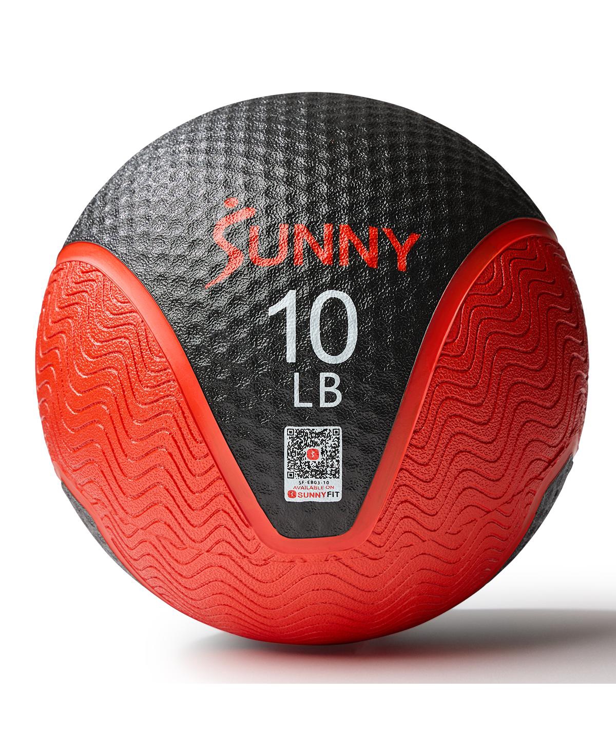 Medicine Ball 10LBS, Non-slip Grip - Grey black