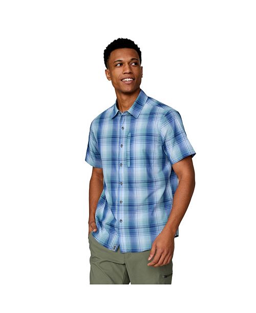alfani Free Country Men's Excursion Short Sleeve Poplin Shirt Men's Fashion & Accessories