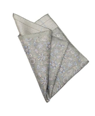 Men's Enzo - Double Sided Silk Pocket Square for Men