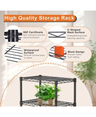 Heavy Duty Storage Shelving Unit, Adjustable Metal Wire Racks Standing Shelf