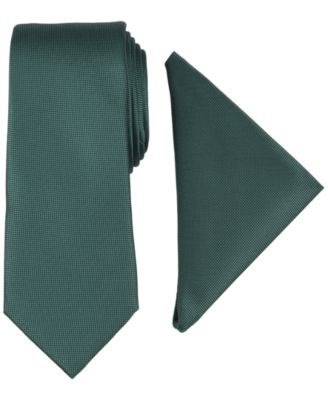 Alfani - Men's Modern Textured Tie & Pocket Square Set