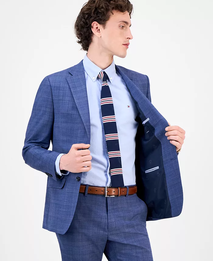 Men's Modern-Fit Wool TH-Flex Stretch Suit Separates Jacket - thumbnail 8