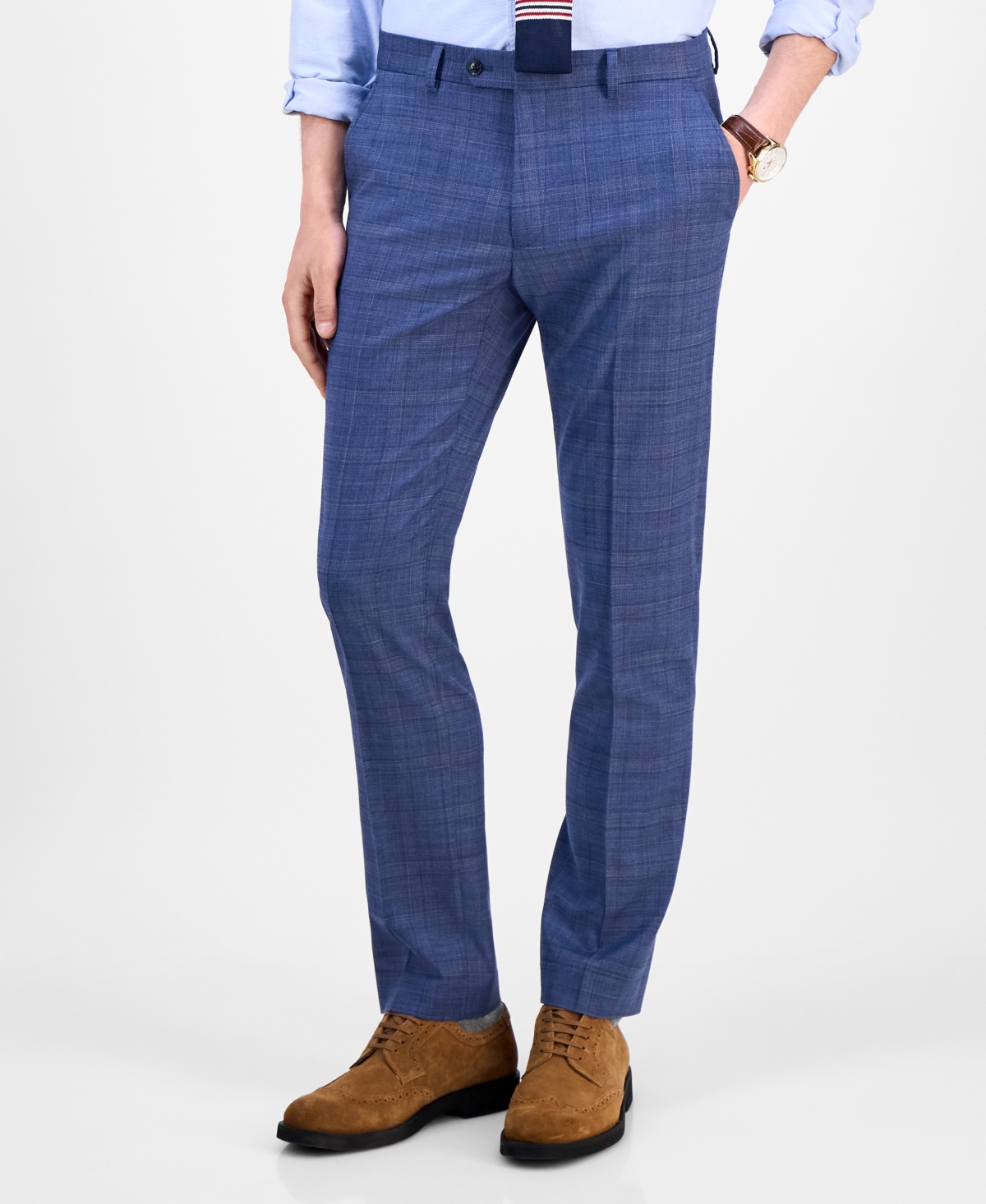 Tommy Hilfiger Men's Modern-fit Wool Th-flex Stretch Suit Separates Pant In Blue