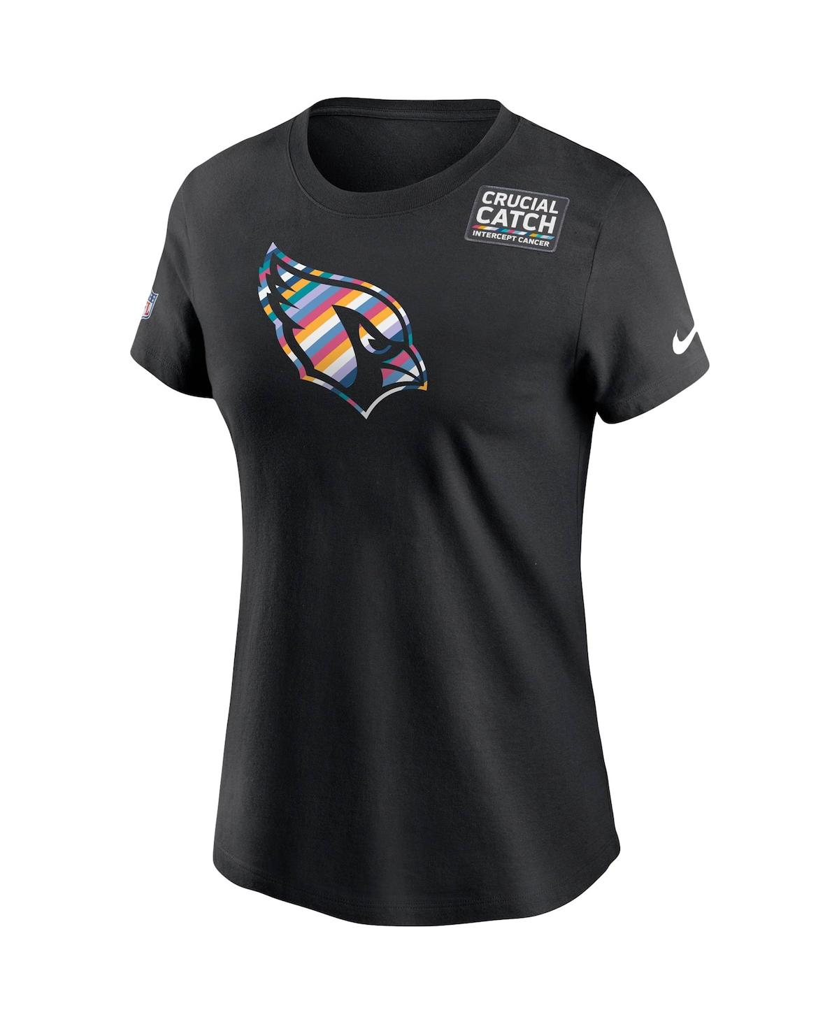 Nike Women's Black Arizona Cardinals Multicolor Crucial Catch T-shirt In Black