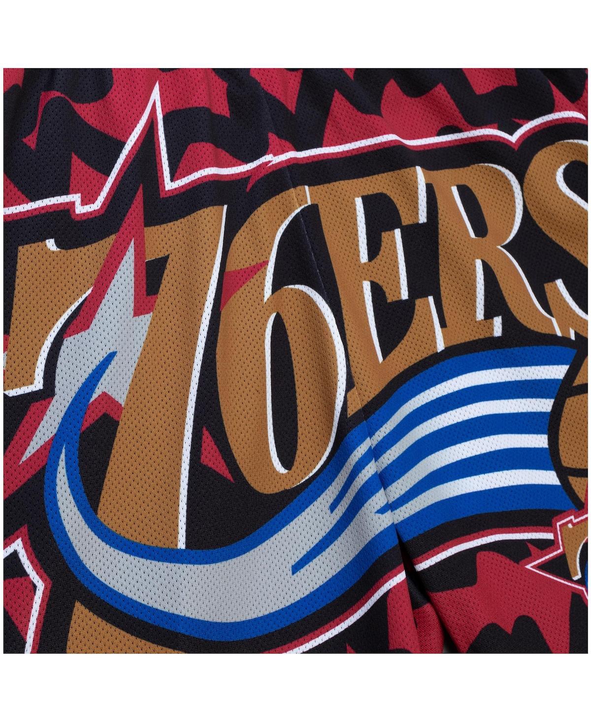 Mitchell & Ness Men's Black Philadelphia 76ers Jumbotron 2.0 Sublimated Shorts In Black