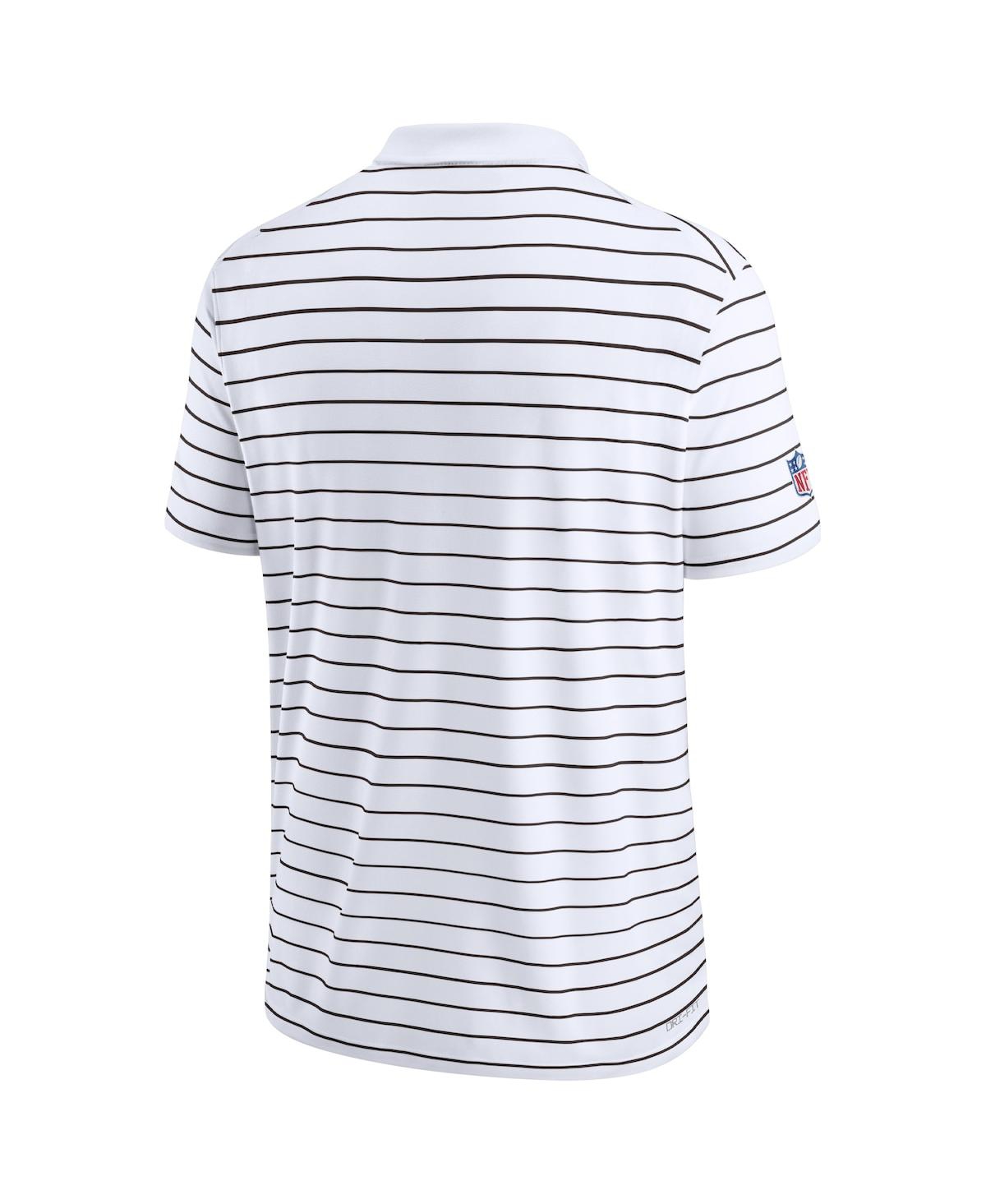 Nike Men's White Cleveland Browns Sideline Lock Up Victory Performance Polo Shirt In White