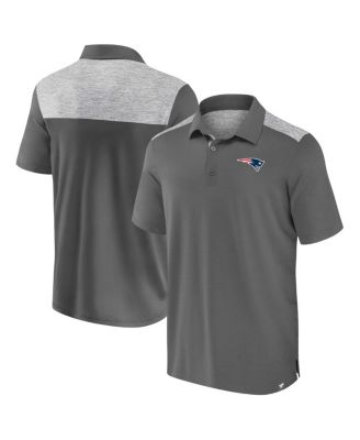 Fanatics - Men's Heather Gray New England Patriots Long Shot Polo Shirt