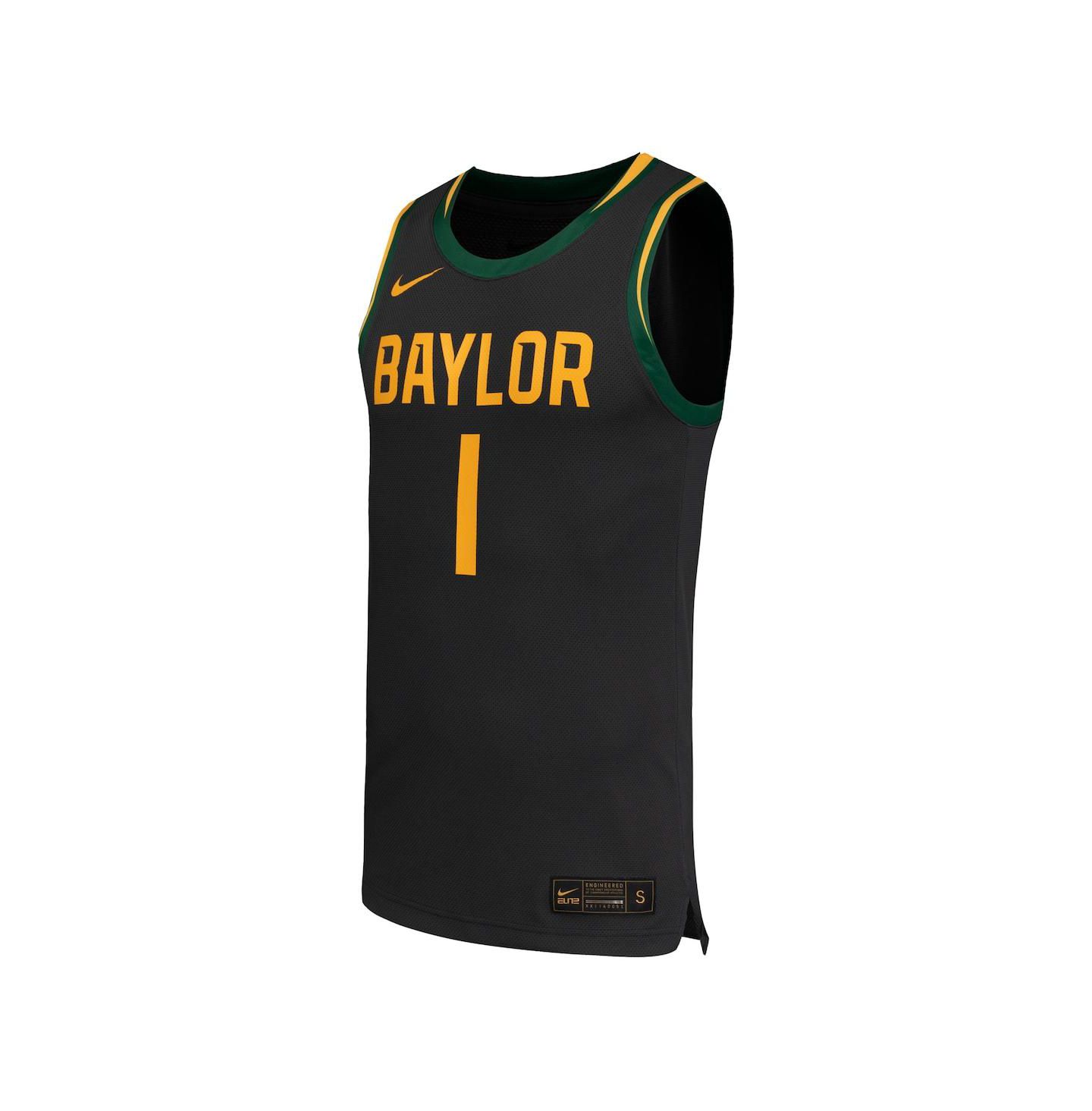 Мужской топ Nike 1 Black Baylor Bears Replica Basketball Jersey — фото 2