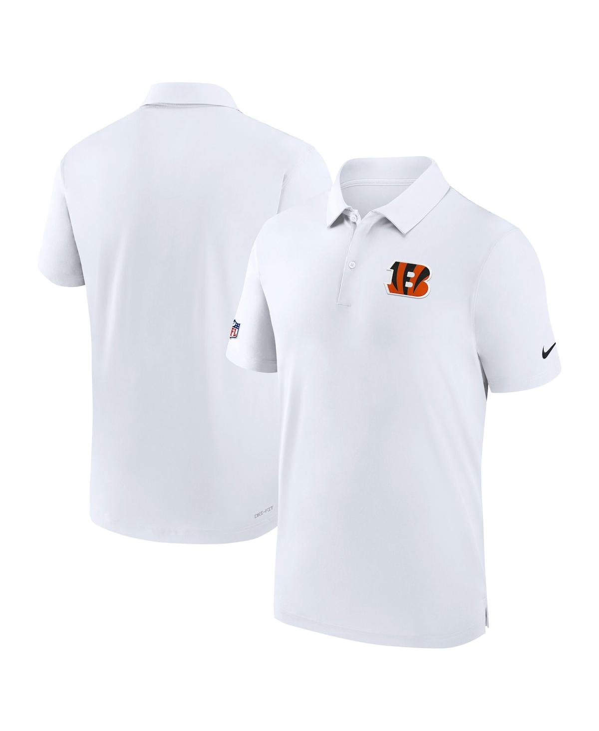 Nike Men's White Cincinnati Bengals Sideline Coaches Performance Polo Shirt - White