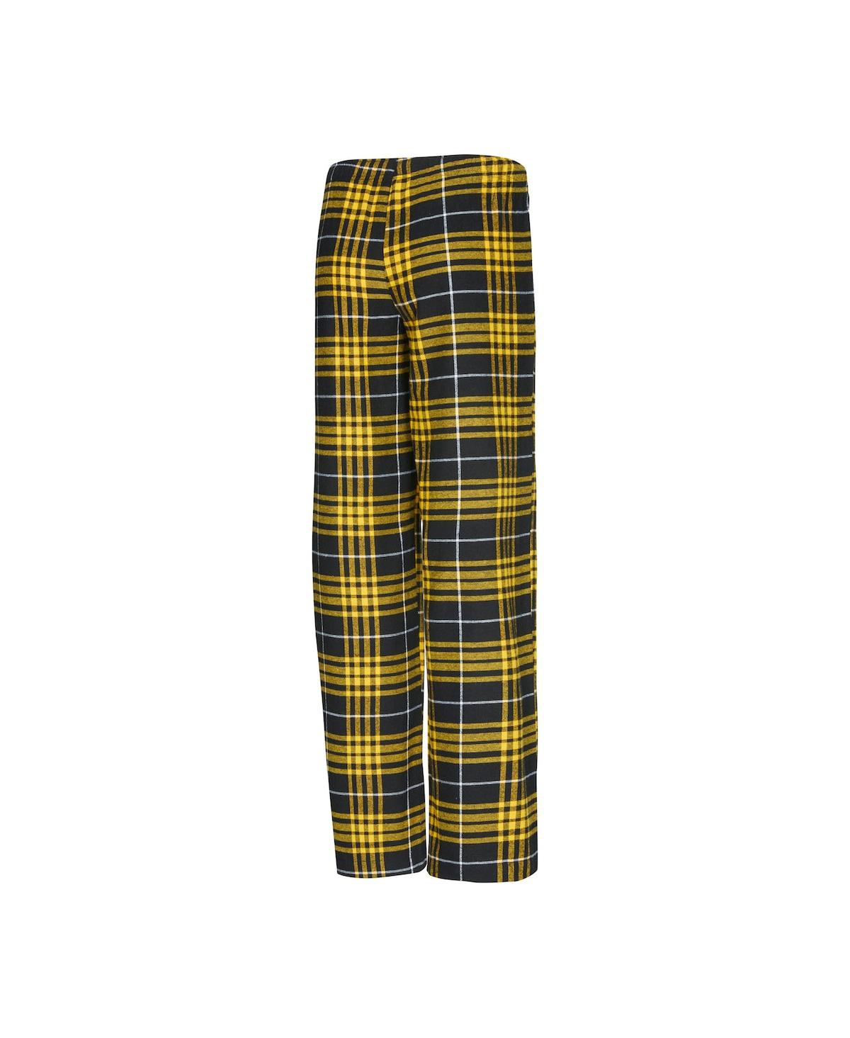 Concepts Sport Women's Pittsburgh Penguins Vector T-shirt And Pants Sleep Set In Black,gold