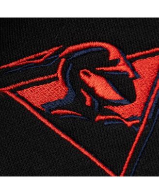 Women's Black Golden State Warriors Hardwood Classics Cropped Pullover Hoodie