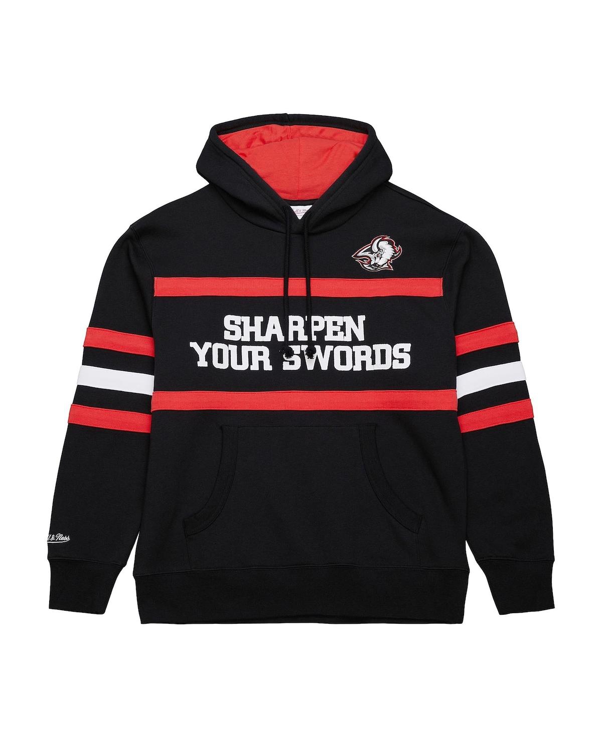 Mitchell & Ness Men's Black Buffalo Sabres Head Coach Slogan Pullover Hoodie In Black