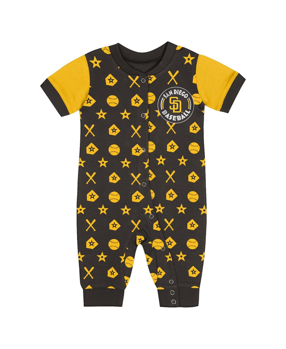 Outerstuff Newborn Brown San Diego Padres Hard 90 Coveralls In Brown