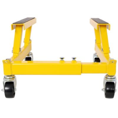 ATV Motorcycle Engine Cradle Dolly 1500lbs Capacity Adjustable Width Height Yellow