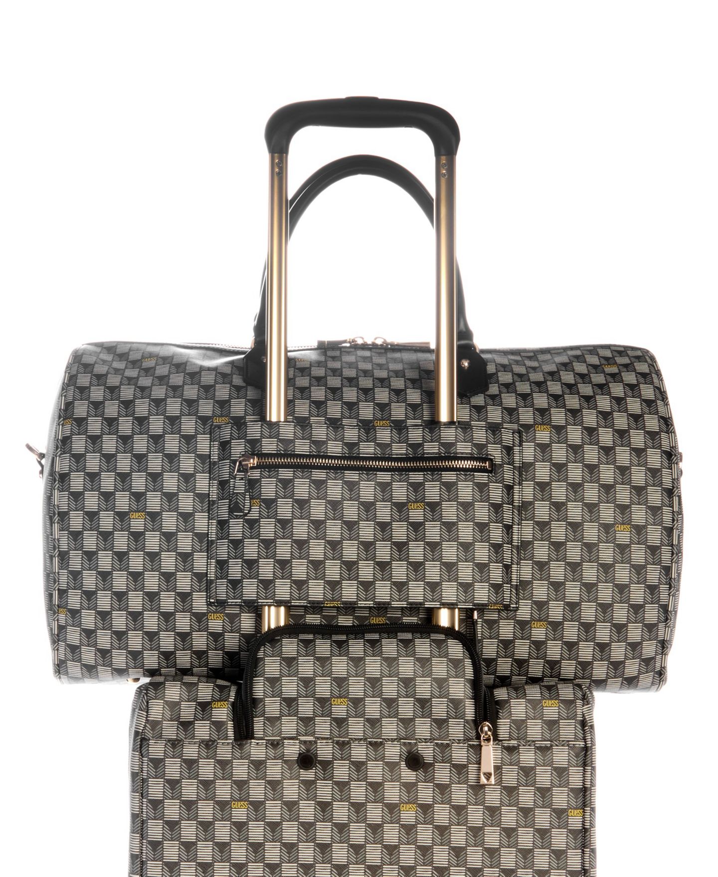 Женская сумка GUESS G Wave Weekender Large Duffel, цвет: Чёрный — фото 5