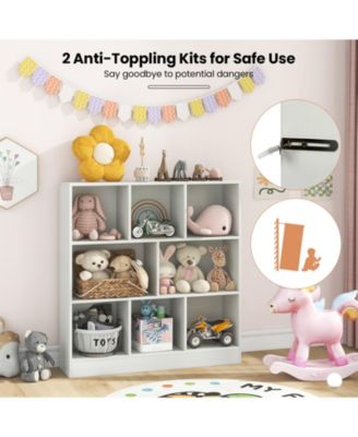 41 Inches 8-Cube Freestanding Bookcase for Kids