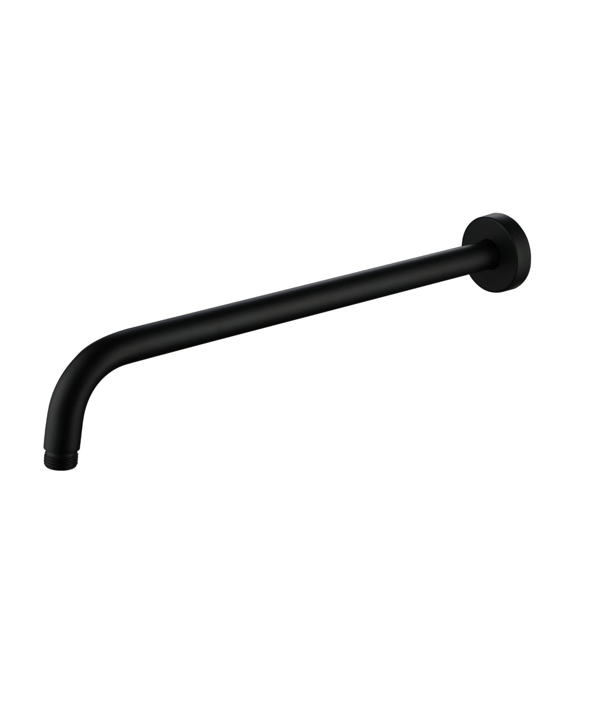 Round Wall-Mounted Shower Arm - 304 Stainless Steel, Universal 1/2" Npt Thread, Corrosion-Resistant, Easy Install, with Decorative Cover - Brushed nic