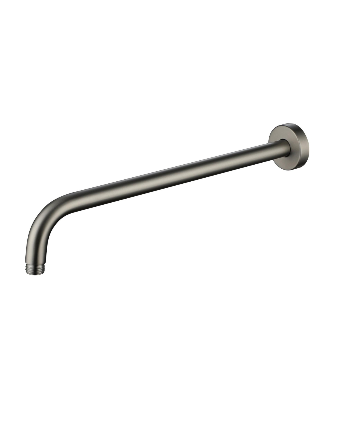 Round Wall-Mounted Shower Arm - 304 Stainless Steel, Universal 1/2" Npt Thread, Corrosion-Resistant, Easy Install, with Decorative Cover - Brushed nic