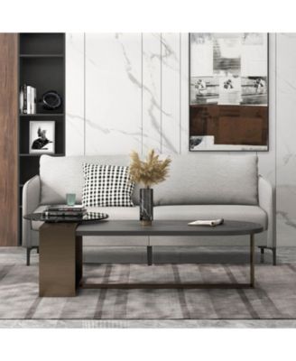 Modern 76 Inch Loveseat Sofa Couch for Apartment Dorm with Metal Legs