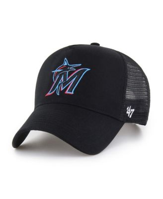 '47 Brand - Men's Black Miami Marlins Ballpark Offside Adjustable Trucker Hat