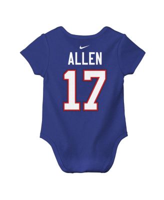 Baby Boys and Girls Josh Allen Royal Buffalo Bills Player Name Number Bodysuit