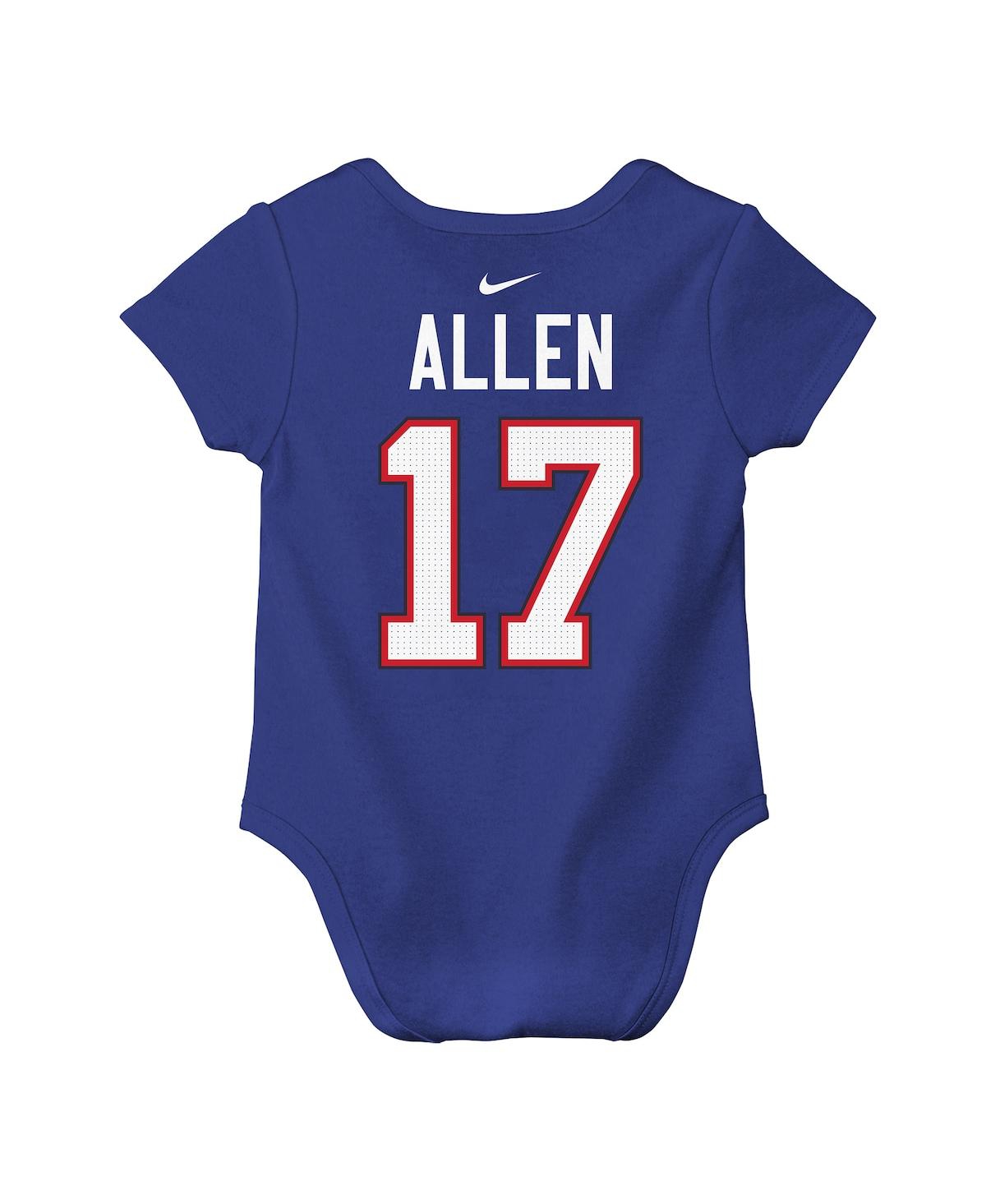 Nike Baby Boys And Girls Josh Allen Royal Buffalo Bills Player Name Number Bodysuit In Royal