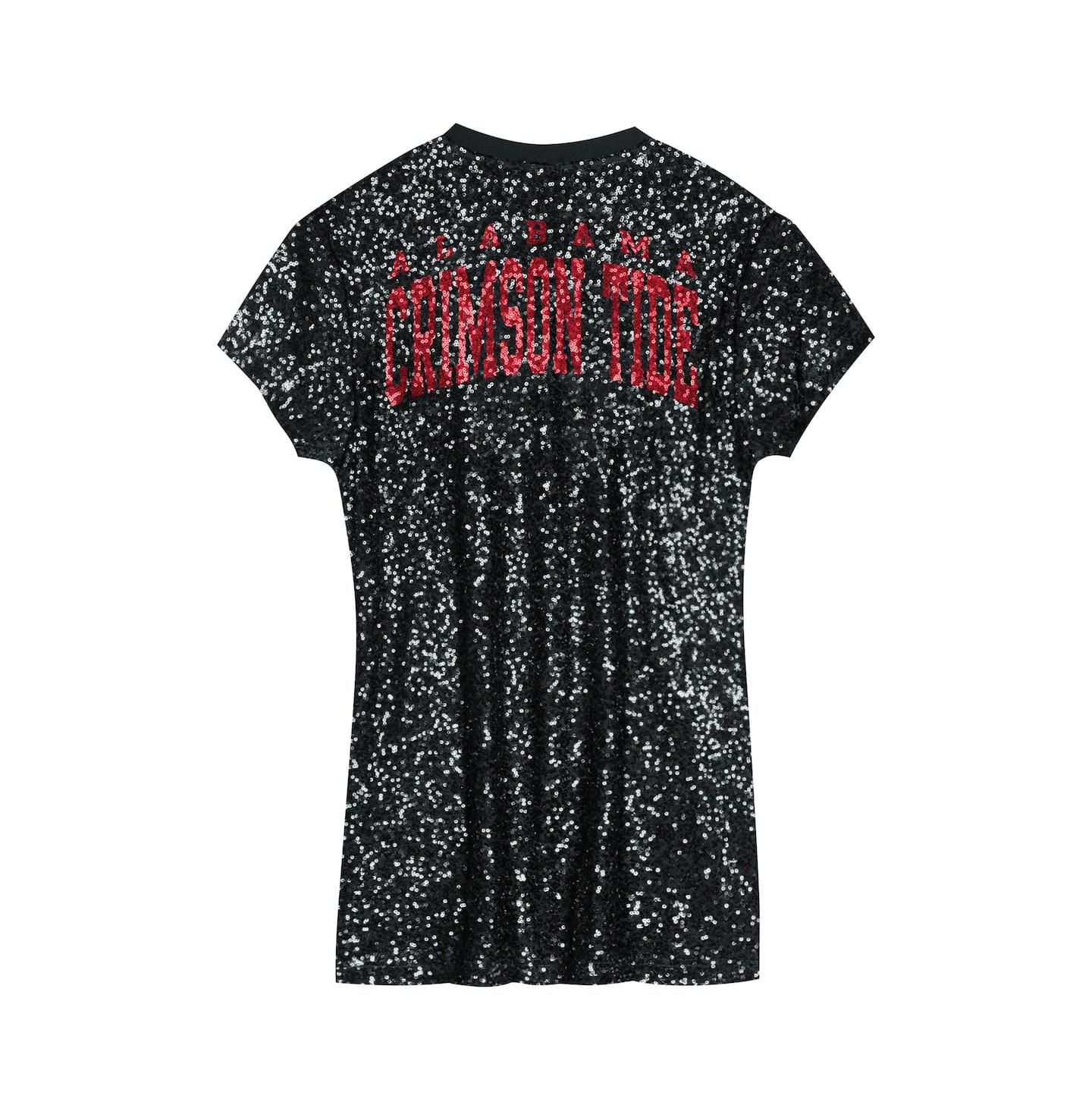 Детское платье Outerstuff Preschool Black Alabama Crimson Tide Sequin V-neck — фото 3