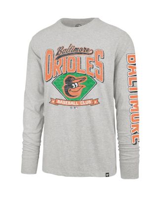 Men's Gray Baltimore Orioles Fair Ball Franklin Long Sleeve T-Shirt