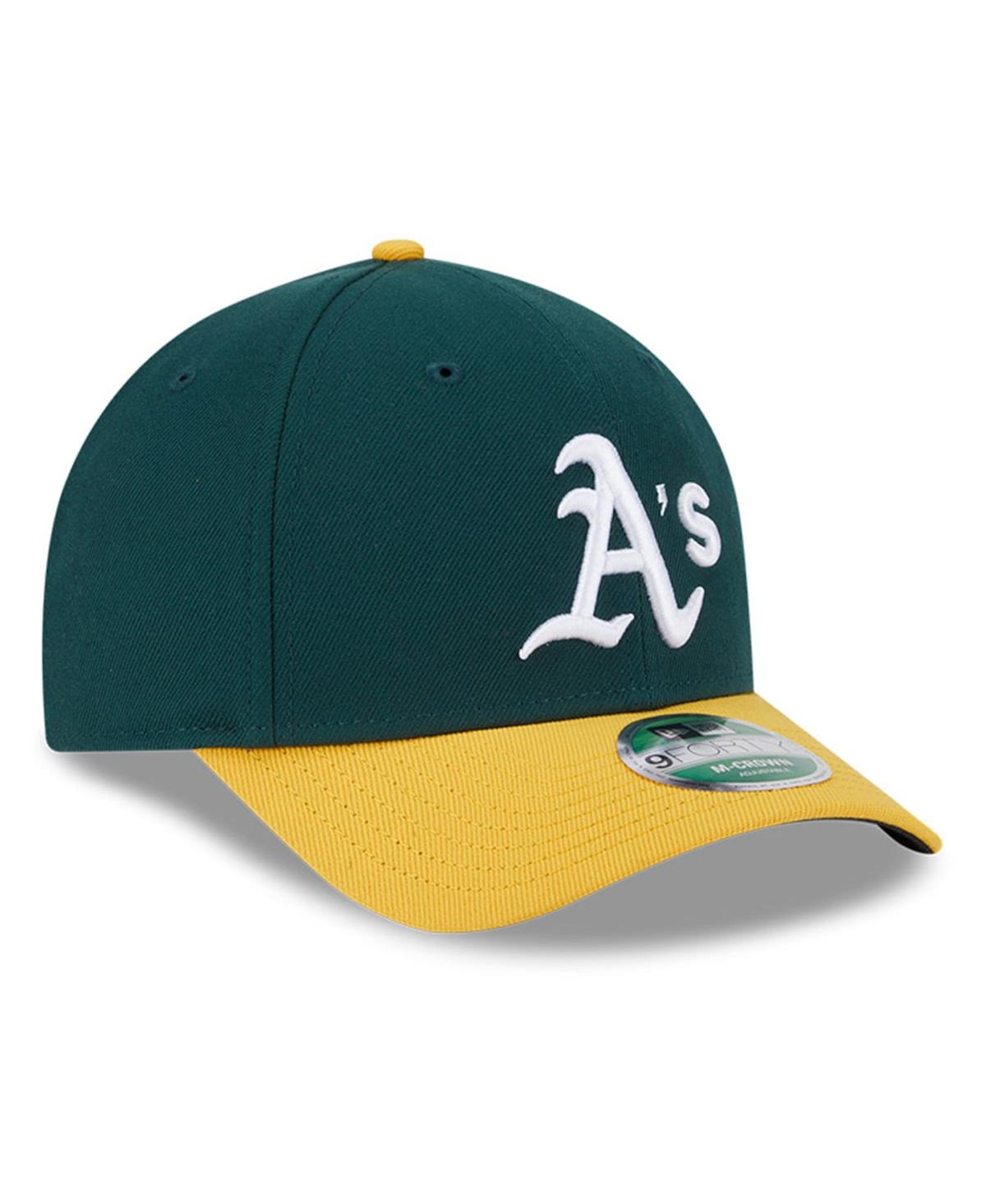 NEW ERA MEN'S GREEN/GOLD ATHLETICS PLAYER REPLICA 9FORTY ADJUSTABLE HAT 