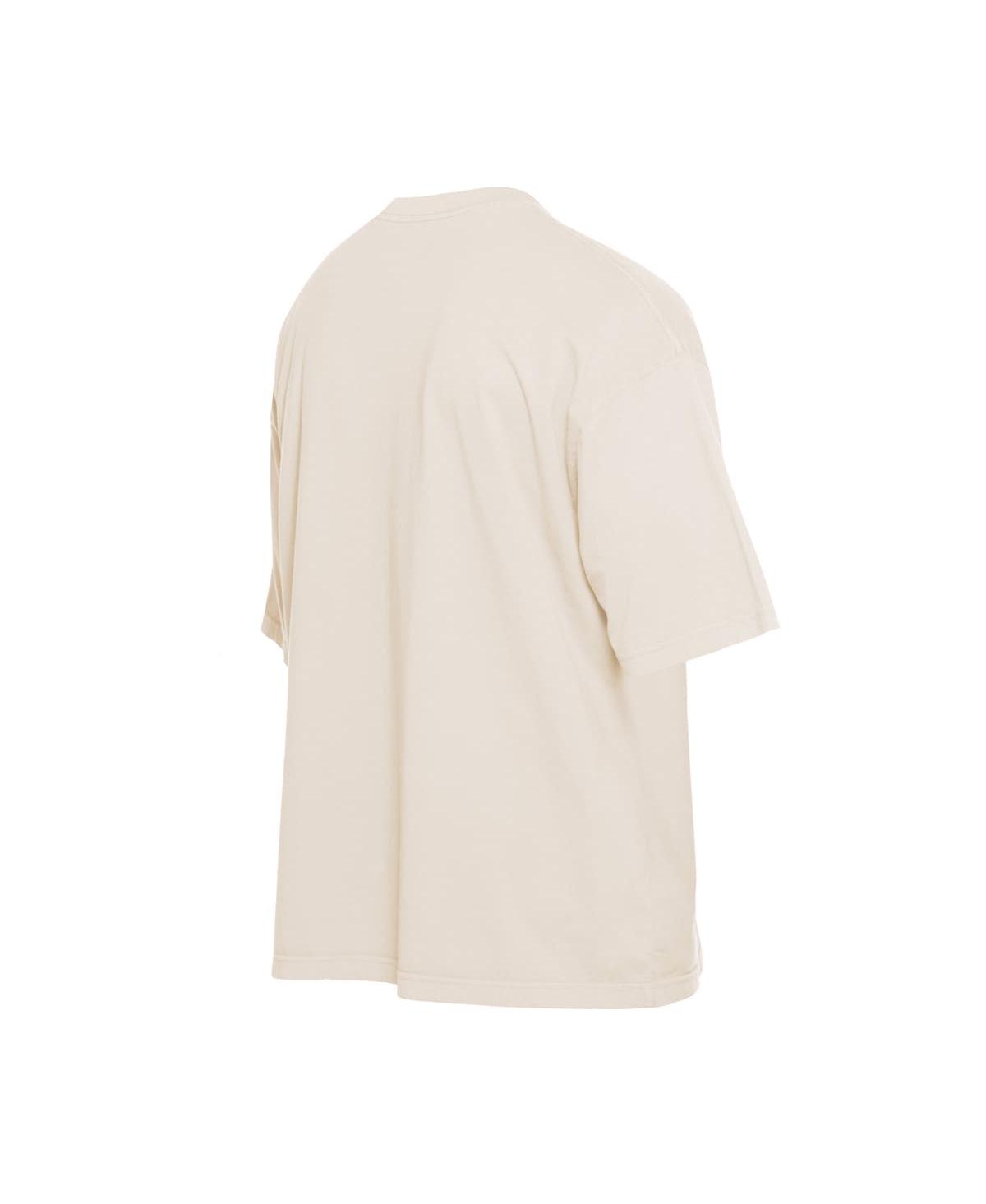 New Era Men's Cream New York Mets Cooperstown Collection Oversized Throwback Distressed T-shirt In Cream