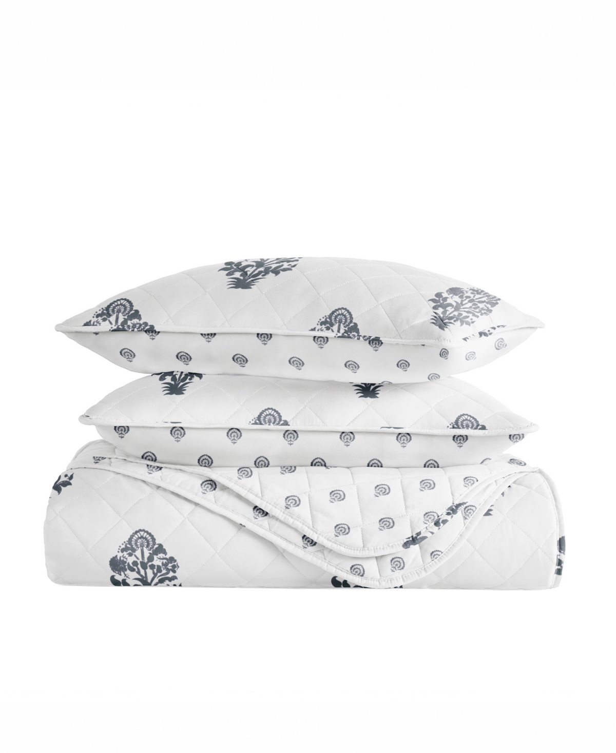 Ienjoy Home Stamped Bloom Reversible 3-pc. Quilt Set, Full/queen