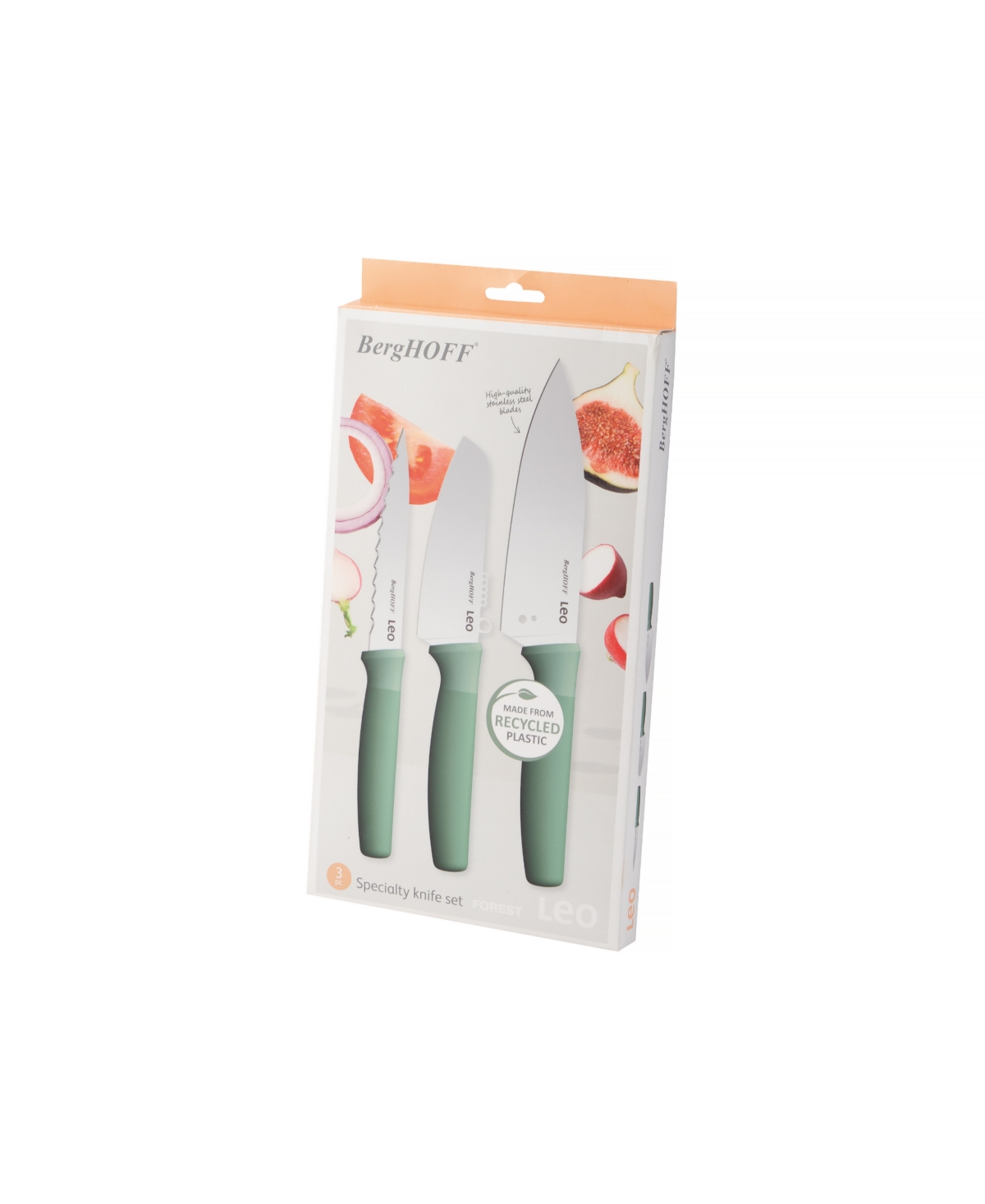 Berghoff Leo Forest 3-piece Specialty Knife Set In Green