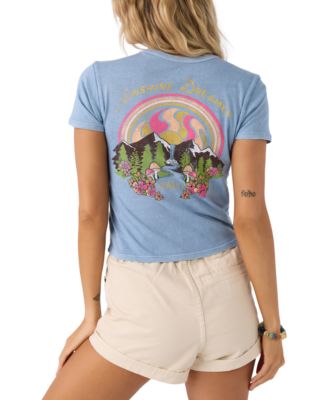 Juniors' Spring Mountain Short-Sleeve Cotton T-Shirt