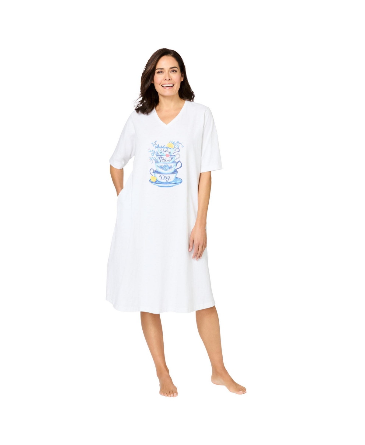 Women's Graphic Sleepshirt - Soft lavender floral