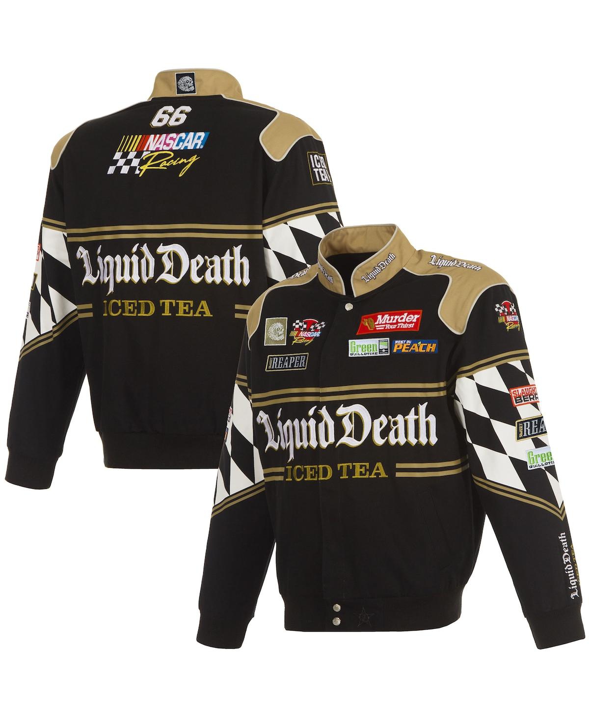 Men's Black Nascar Liquid Death Full-Snap Twill Uniform Jacket - Black