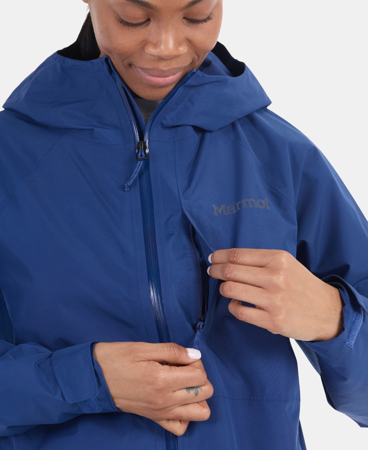 Marmot Women's Waypoint Gore-tex Hooded Collar Jackets In Blue